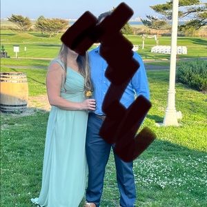 Azazie Oceana bridesmaid dress size 8 never altered ; has stretch . Worn 1 time